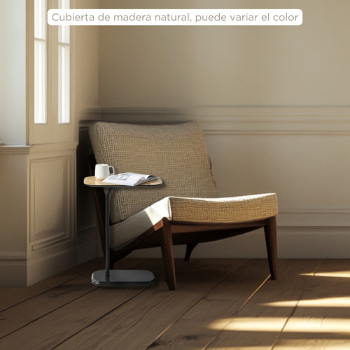 Mesa Auxiliar Minimalista De Centro Para Sala Adh-203589 Color Natural-ngo