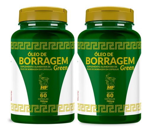 Imagem 1 de 5 de Oleo De Borragem 500mg Tpm Menopausa 2x 60 Cápsulas Hf Suple