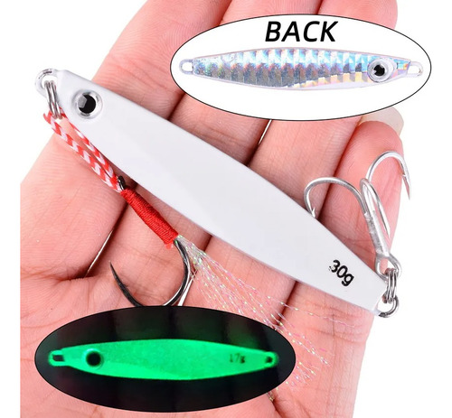 Pack X 5 Chispa Doble Anzuelo Señuelos Pesca 12gr 52mm
