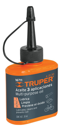 Aceite Multiuso 30ml Lubricador Multiproposito Truper