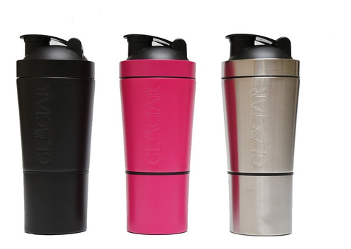 Imagen 1 de 8 de Termo Gym Shaker Mezclador Proteina Termico De Acero 700ml