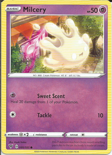 Milcery 080/185 Ingles Carta Pokemon Tcg Sheldortoys