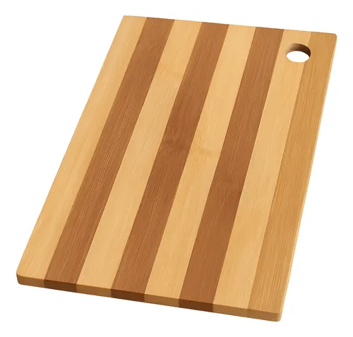 Tábua De Corte De Bambu 28x18cm Cozinha Leve Durável Geométrico