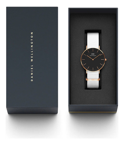 Reloj Daniel Wellington Classic 36 Dover Rg Black Dw00100310 Oro Rosa Oro Rosa Negro