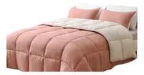 Comprar Edredón Reversible Acolchado Queen Y King Rosado Negro Gris