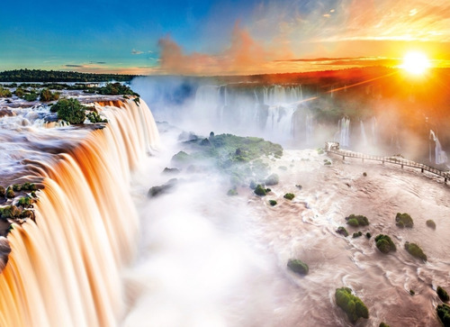 Imagen 2 de 5 de Rompecabeza Puzzle 1000 Piezas Cataratas Clementoni Full