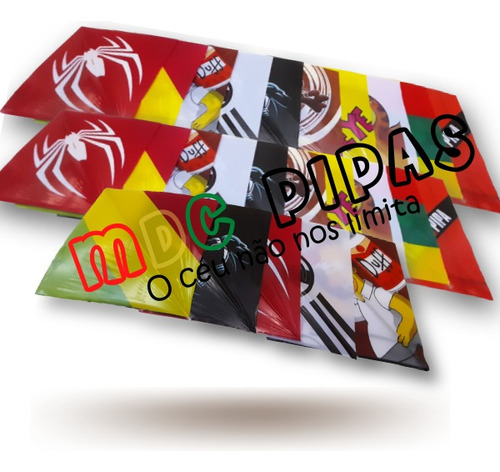 Raia Papagaio Flexinha Peixinho 38x38 Cm.(kit 25 Unidades)