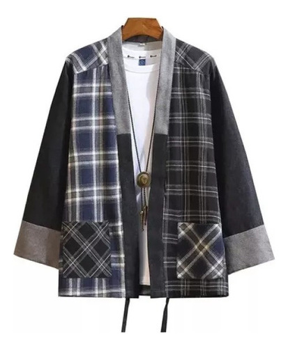 Chaqueta Kimono Japonés Chárdigan De Compalme De Algodón