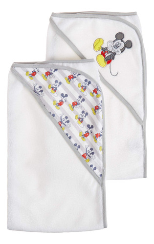 Toallas Con Capucha Cudlie Disney Mickey Mouse Para Bebés Ni