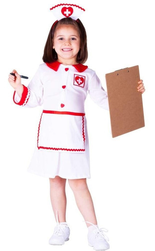 Disfraz Para Niña Enfermera De La Cruz Roja Talla 2t