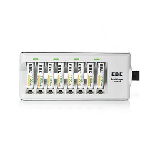 Ebl Aa Y Aaa Cargador De Pilas Recargables Con Baterías Aaa