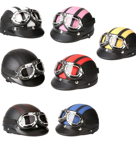 Gafas De Piel Para Moto, Estilo Casco De Moto