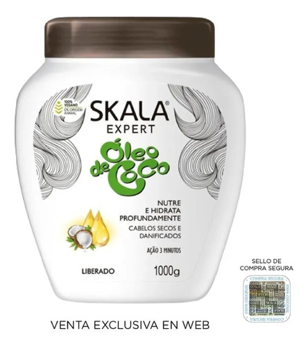 Máscara Capilar Vegana Óleo De Coco X1kg Skala Original