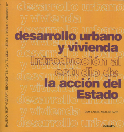 Libro Desarrollo Urbano Y Vivienda De Gaite, Arnoldo