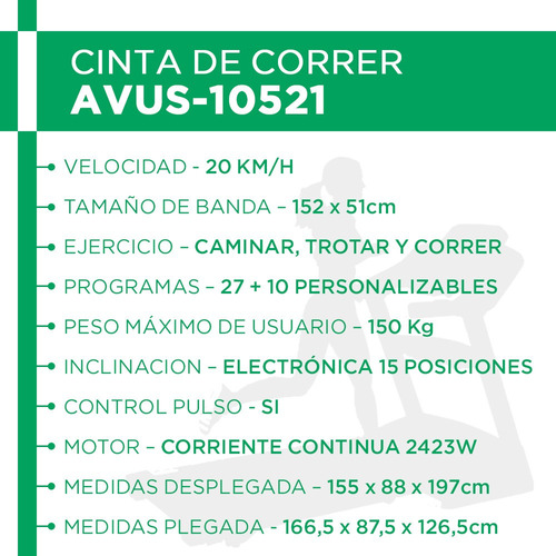 Cinta de correr eléctrica adidas Ultra T-19x 220V - 240V color negro