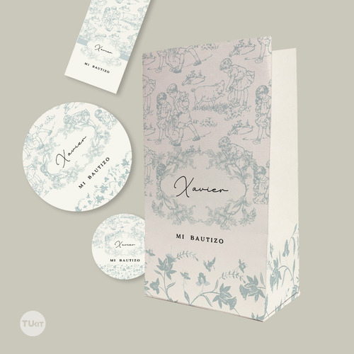 Kit Imprimible Toile De Jouy Tukit