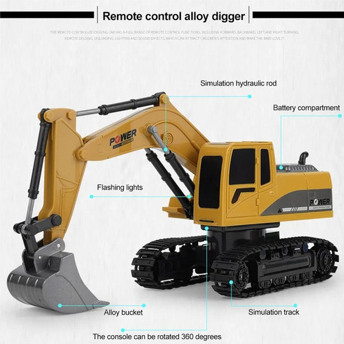 1 Excavadora Excavadora De Metal Recargable De Control