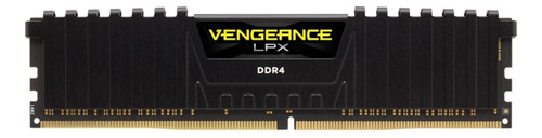 Memoria RAM Vengeance LPX gamer color black 16GB 1 Corsair CMK16GX4M1D3000C16