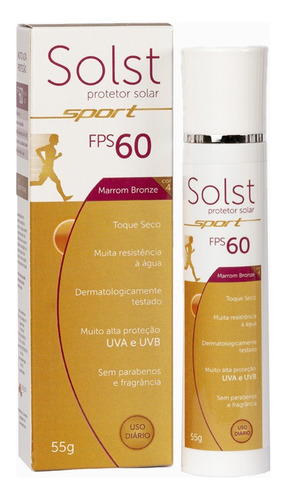 Solst Sport Fps 60 Protetor Solar Toque Seco Marrom Bronze