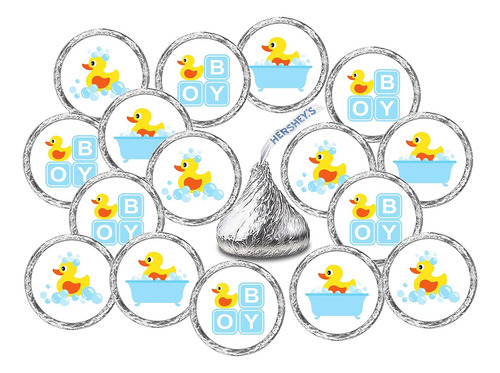 324 Calcomanías De Patos Azules, Calcomanías De Goma Para Ba