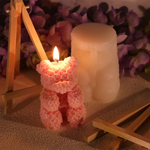 Moldes Para Velas De Aromaterapia Con Forma De Oso Rosa Para