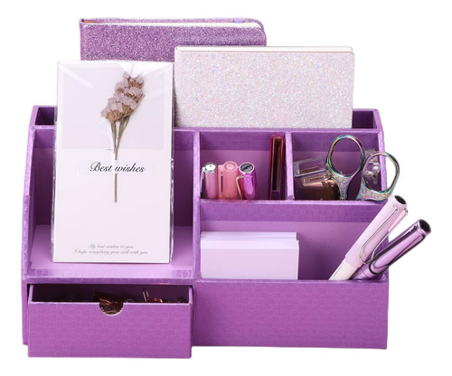 Boldfox Organizador De Escritorio De Cubo Psicodélico Morado