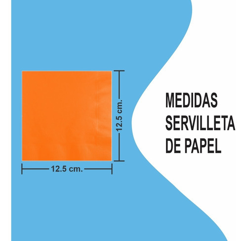 100 Pzas Servilletas De Papel Party Is On Color Naranja