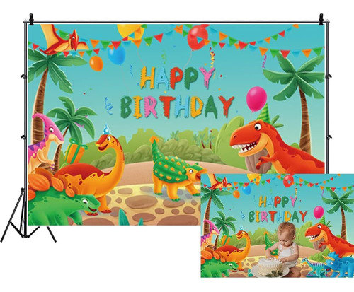 Renaiss Fondo De Fiesta Temática De Dinosaurio De Cumpleaños