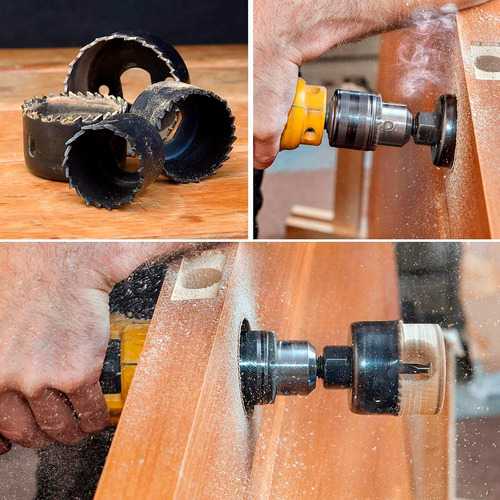 Kit Broca Perforadora Sierra Sacabocado Madera Copa Circular 18pzs