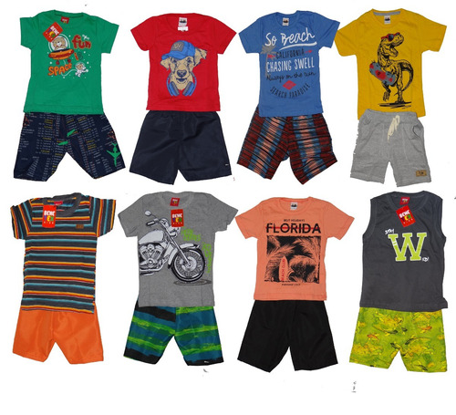 Kit Lote 10 Conjunto Roupa Infantil Menino Masculino Atacado