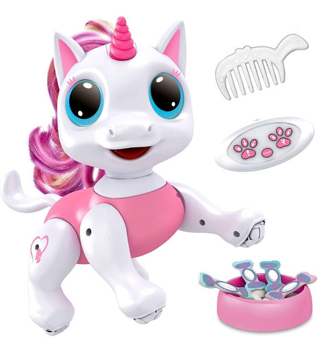 Robot Unicornio De Juguete A Control Remoto Con Gestos Color White And Pink
