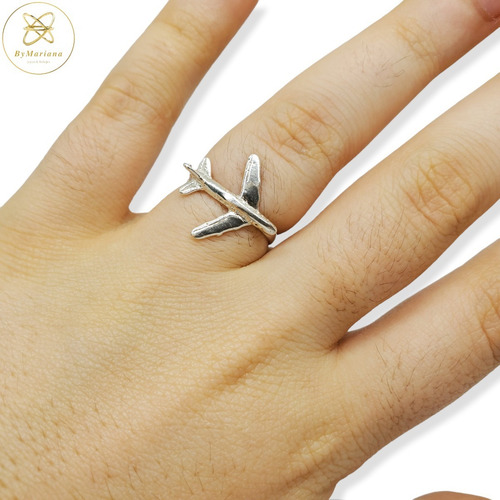 Anillo Plata Avion