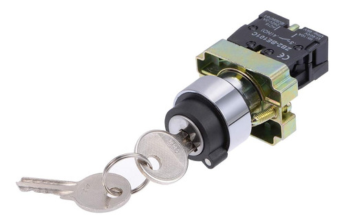 Uxcell 1pcs 22 Mm 2 Clave De Posición Interruptor De Botón