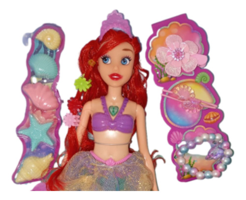 Muñeca Sirena Con Sonido Incluye Accesorios