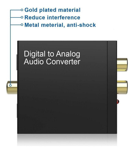 Li 192 Khz De Audio Digital A Analógico Dac Spdif Óptico A L