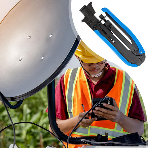 Engarzadora De Cables De Tv Herramienta De Compresión Coaxia