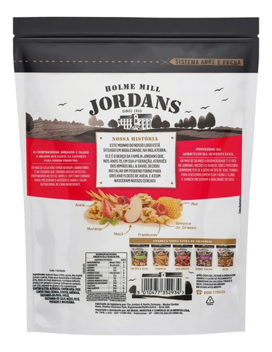 Imagem 5 de 5 de Granola Cereal Jordans Red Fruits Maça Framboesa Morang 400g
