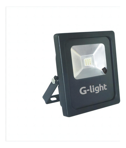 Refletor Led G-light Slim Rgb 10w Controle Remoto Cor Da Carcaça Preto Cor Da Luz Branco