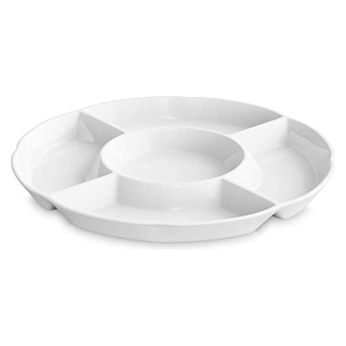 Juego De 2 Platos Divididos De Porcelana Lauchuh, Plato...