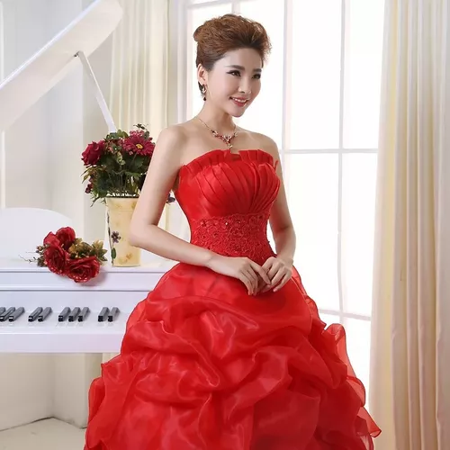 Vestido Quinceañera Rojo De Importación, Talla 12 en venta en León  Guanajuato por sólo $ 3,  Mexico