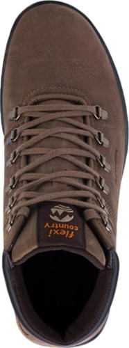 Botin Montaña Hombre, Ocre, Explorador Y Comodo, Piel/textil