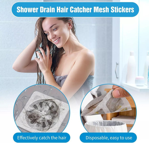 100 Pcs Filtros Desechables, Colector De Pelos,baño Y Cocina
