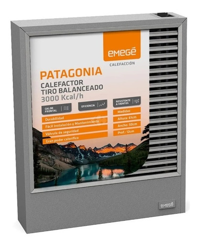 Calefactor Emege 3000 Tb 9030 Patagonia Color Gris