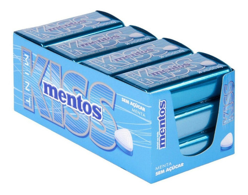 Bala Pastilha Mentos Kiss Latinha Caixa C/12 - Perfetti