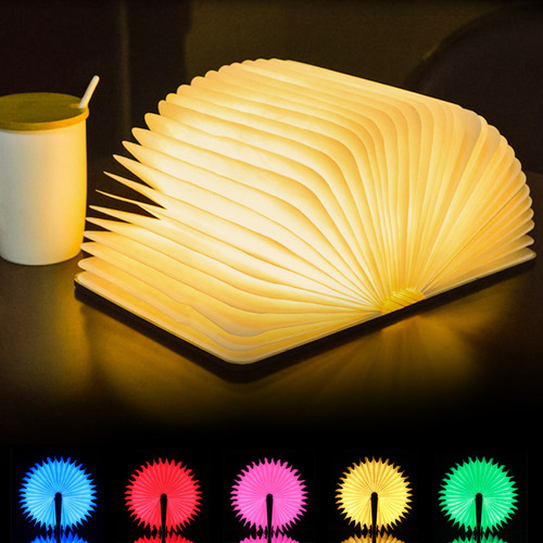 - Lámpara De Noche Plegable Con Luz Led De 5 Colores For