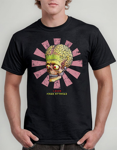 Camiseta 100% Algodão Marte Ataca Clássico Unissex