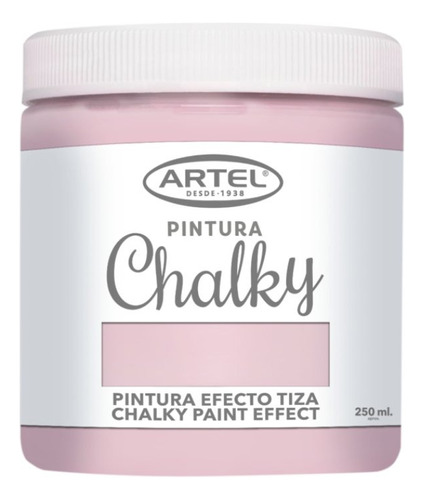 Pintura A La Tiza Artel Chalky 250 Ml Frasco Color Elección Color Rosa Pálido