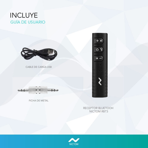 Receptor Bluetooth Batería Cn Control Volumen Manos Libres *