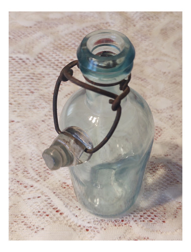 Botella De Vidrio Antigua Con Tapon A Resorte. Año 1920 (Usado)