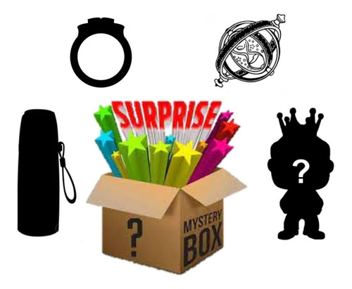 Caja Misteriosa Sorpresa Geek Anillo + Termo + Funko + Dije